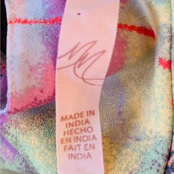 MELISSA MCCARTHY SEVEN7 Plus Size 2X Plaid Pastel Tunic Top Blouse Pockets - Picture 9 of 11